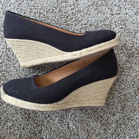 J. Crew Black Wedge Shoes for Women - Picture 6 of 9